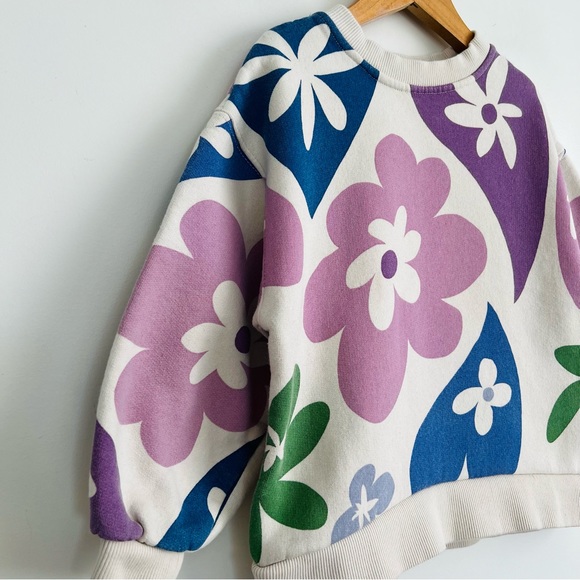 Zara Kids Floral Print Sweatshirt - Picture 2 of 6